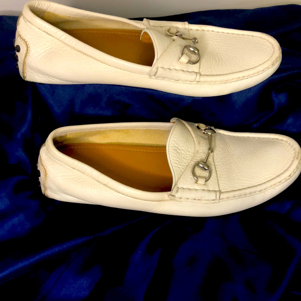 Mens Auth Gucci leather loafers